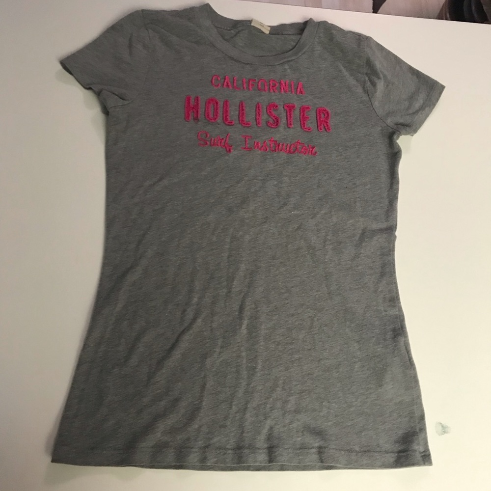 Gray and Pink Hollister Tee
